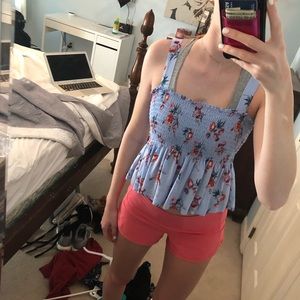 smocked tank top